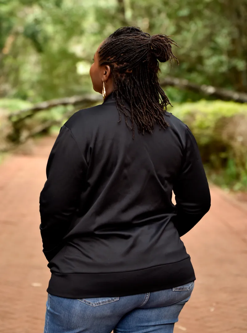 A ‘thank you mum’ branded fleece cardigan