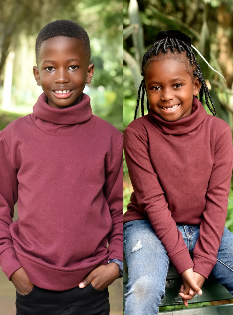 kids maroon turtleneck
