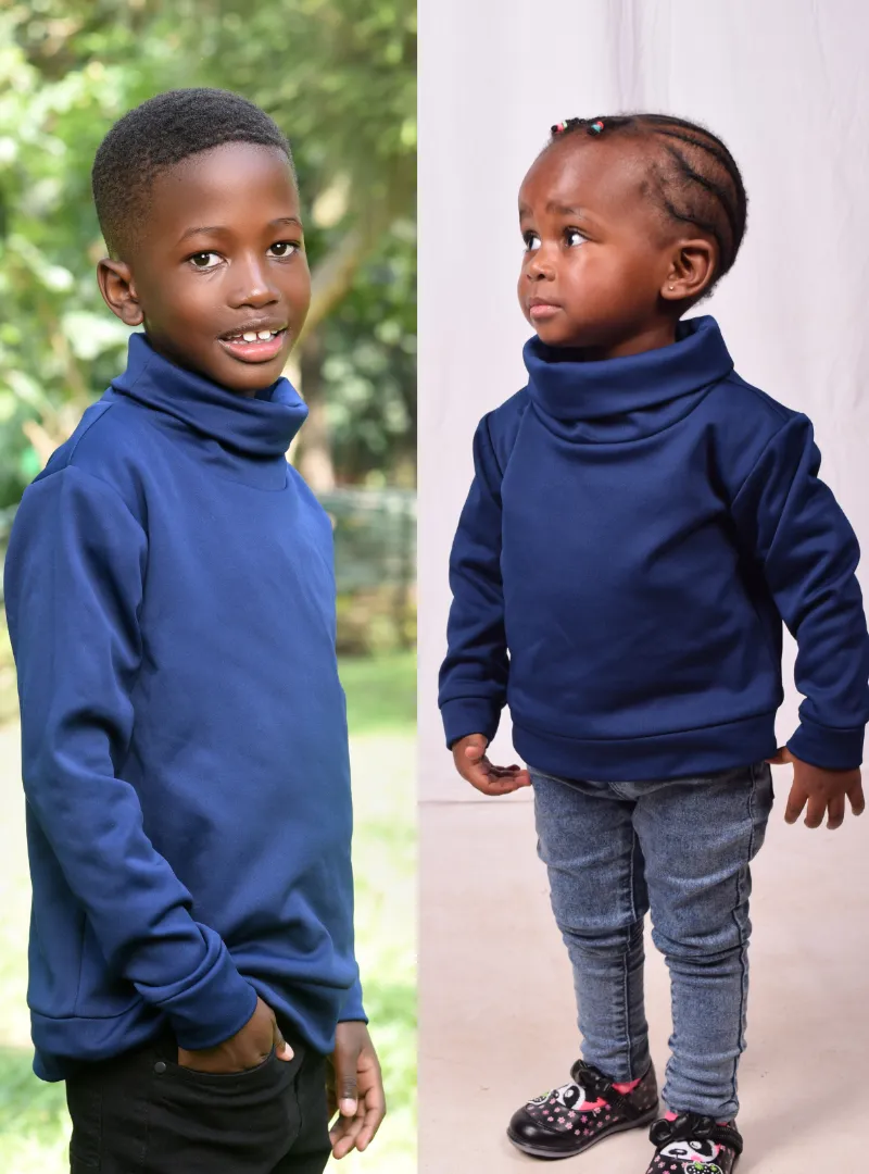 kids navy blue turtleneck