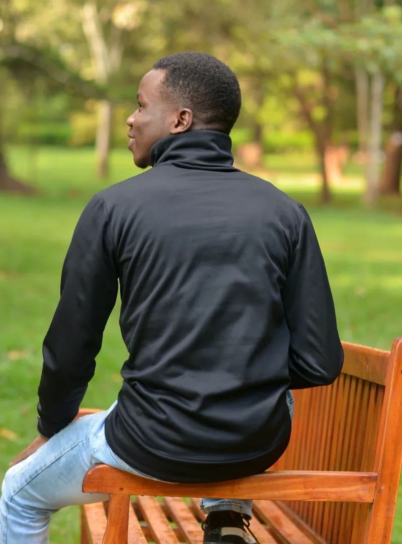 Mens black turtleneck sweater