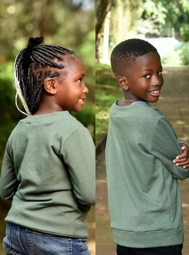 kids-green-v-neck-sweater